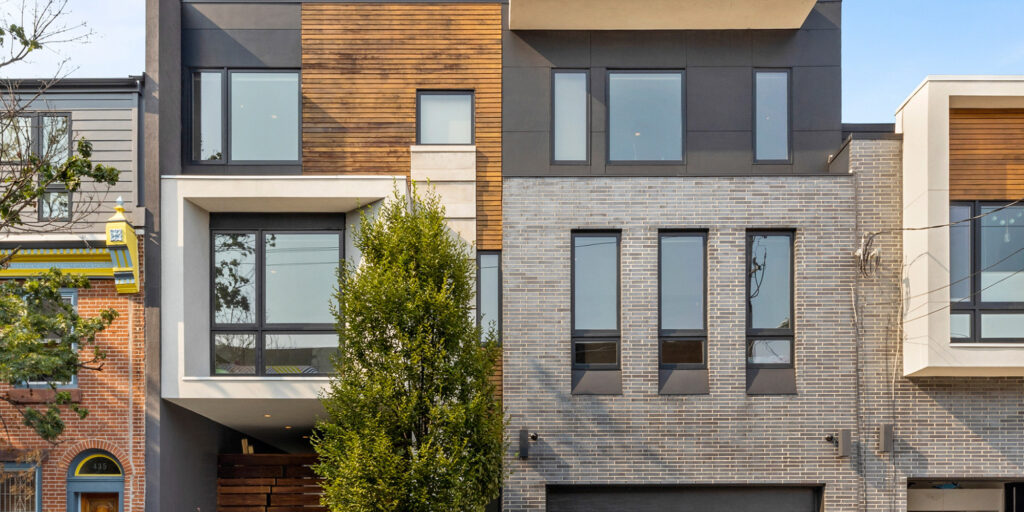 Modern construction building exterior