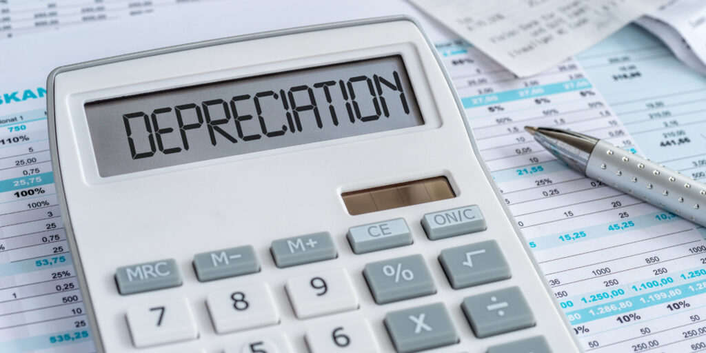 calculator showing depreciation