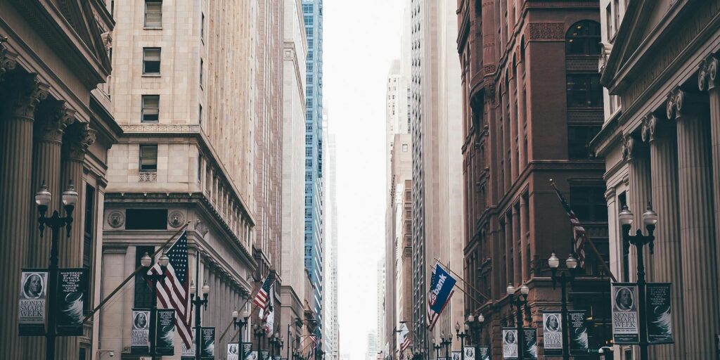 Philadelphia downtown street view